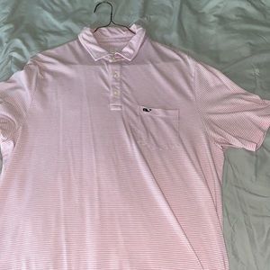 Pink M vineyard vines polo